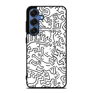 KEITH HARING BLACK WHITE Samsung Galaxy S25 Case Cover