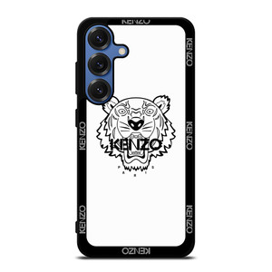 KENZO PARIS BORDERED LOGO WHITE Samsung Galaxy S25 Case Cover