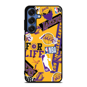 LA LOS ANGELES LAKERS STICKER BOMB Samsung Galaxy S25 Case Cover