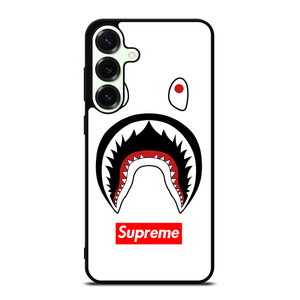 BAPE CAMO SHARK SUPREME WHITE Samsung Galaxy S25 Plus Case Cover BAPE CAMO SHARK SUPREME WHITE Samsung Galaxy S25 Plus Case Cover