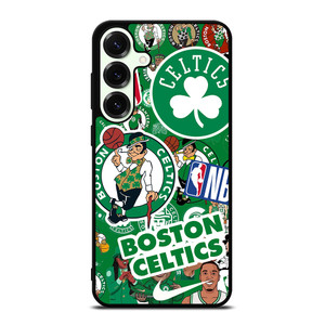 BOSTON CELTICS NBA STICKER BOMB Samsung Galaxy S25 Plus Case Cover BOSTON CELTICS NBA STICKER BOMB Samsung Galaxy S25 Plus Case Cover