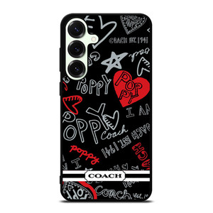 COACH NEW YORK POPPY BLACK Samsung Galaxy S25 Plus Case Cover COACH NEW YORK POPPY BLACK Samsung Galaxy S25 Plus Case Cover