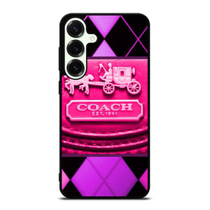 COACH NEW YORK PURPLE PINK LOGO Samsung Galaxy S25 Plus Case Cover