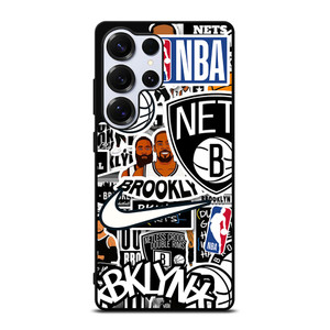 BROOKLYN NETS NBA STICKER BOMB Samsung Galaxy S25 Ultra Case Cover