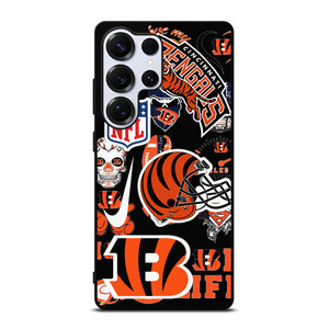 CINCINNATI BENGALS NFL STICKER BOMB Samsung Galaxy S25 Ultra Case Cover