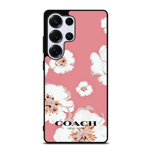 COACH NEW YORK PINK FLOWER Samsung Galaxy S25 Ultra Case Cover