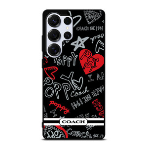 COACH NEW YORK POPPY BLACK Samsung Galaxy S25 Ultra Case Cover