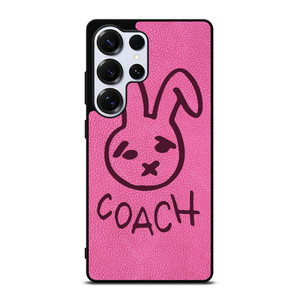 COACH NEW YORK RABBIT LEATHER PINK Samsung Galaxy S25 Ultra Case Cover
