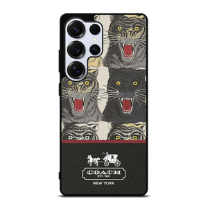 COACH NEW YORK TIGER FACE PATTERN Samsung Galaxy S25 Ultra Case Cover
