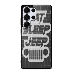 EAT SLEEP JEEP LOGO Samsung Galaxy S25 Ultra Case Cover