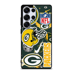 GREEN BAY PACKERS NFL STICKER BOMB Samsung Galaxy S25 Ultra Case Cover