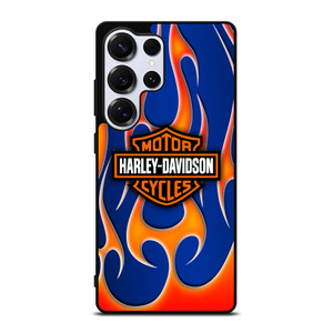 HARLEY DAVIDSON BLUE FLAME LOGO Samsung Galaxy S25 Ultra Case Cover