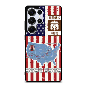 HISTORICAL ROUTE 66 USA FLAG Samsung Galaxy S25 Ultra Case Cover