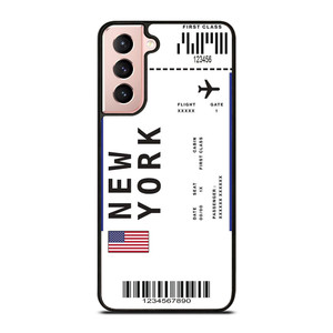 FLIGHT TICKETS USA NEW YORK Samsung Galaxy S21 Case Cover