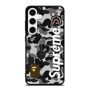 BAPE CAMO SHARK LOGO X SUPREME Samsung Galaxy S24 Case Cover BAPE CAMO SHARK LOGO X SUPREME Samsung Galaxy S24 Case Cover
