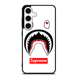 BAPE CAMO SHARK SUPREME WHITE Samsung Galaxy S24 Case Cover