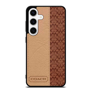 COACH NEW YORK BROWN LEATHER Samsung Galaxy S24 Case Cover COACH NEW YORK BROWN LEATHER Samsung Galaxy S24 Case Cover