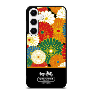 COACH NEW YORK COLORFUL FLORAL LOGO Samsung Galaxy S24 Case Cover COACH NEW YORK COLORFUL FLORAL LOGO Samsung Galaxy S24 Case Cover