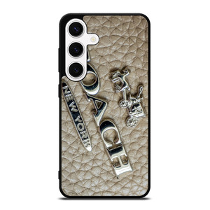 COACH NEW YORK LOGO ON LEATHER Samsung Galaxy S24 Case Cover COACH NEW YORK LOGO ON LEATHER Samsung Galaxy S24 Case Cover
