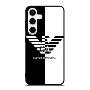 EMPORIO ARMANI WHITE BLACK Samsung Galaxy S24 Case Cover EMPORIO ARMANI WHITE BLACK Samsung Galaxy S24 Case Cover