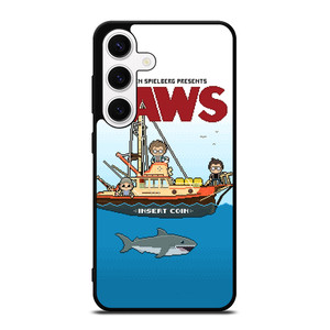 JAWS LOGO 8 BIT Samsung Galaxy S24 Case Cover
