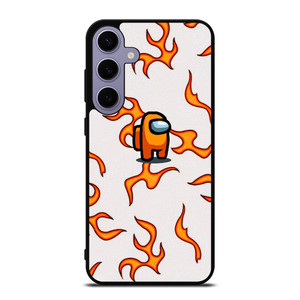 AMONG US ORANGE FLAMES Samsung Galaxy S24 Plus Case Cover AMONG US ORANGE FLAMES Samsung Galaxy S24 Plus Case Cover
