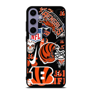 CINCINNATI BENGALS NFL STICKER BOMB Samsung Galaxy S24 Plus Case Cover CINCINNATI BENGALS NFL STICKER BOMB Samsung Galaxy S24 Plus Case Cover