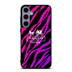 COACH NEW YORK BLACK VIOLET Samsung Galaxy S24 Plus Case Cover