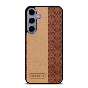 COACH NEW YORK BROWN LEATHER Samsung Galaxy S24 Plus Case Cover