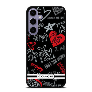 COACH NEW YORK POPPY BLACK Samsung Galaxy S24 Plus Case Cover