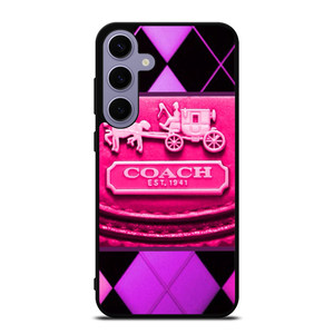 COACH NEW YORK PURPLE PINK LOGO Samsung Galaxy S24 Plus Case Cover