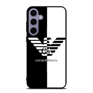 EMPORIO ARMANI WHITE BLACK Samsung Galaxy S24 Plus Case Cover EMPORIO ARMANI WHITE BLACK Samsung Galaxy S24 Plus Case Cover