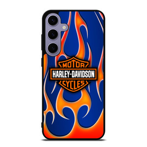 HARLEY DAVIDSON BLUE FLAME LOGO Samsung Galaxy S24 Plus Case Cover