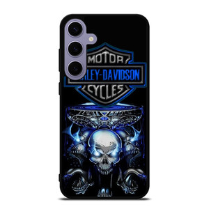 HARLEY DAVIDSON SKULL BLUE Samsung Galaxy S24 Plus Case Cover