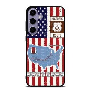 HISTORICAL ROUTE 66 USA FLAG Samsung Galaxy S24 Plus Case Cover
