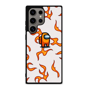 AMONG US ORANGE FLAMES Samsung Galaxy S24 Ultra Case Cover AMONG US ORANGE FLAMES Samsung Galaxy S24 Ultra Case Cover