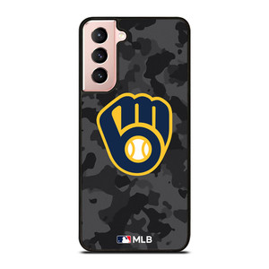 MILWAUKEE BREWERS BASEBALL BLACK CAMO Samsung Galaxy S21 Case Cover