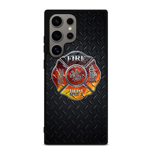 FIREFIGHTER FIREMAN METAL LOGO Samsung Galaxy S24 Ultra Case Cover