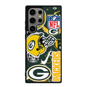 GREEN BAY PACKERS NFL STICKER BOMB Samsung Galaxy S24 Ultra Case Cover