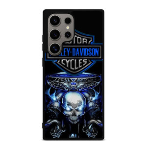 HARLEY DAVIDSON SKULL BLUE Samsung Galaxy S24 Ultra Case Cover