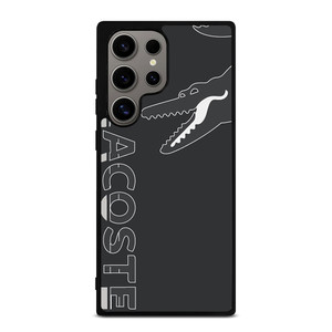 LACOSTE CROCODILE ALL BLACK Samsung Galaxy S24 Ultra Case Cover