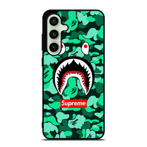 CAMO BATHING APE SUPREME GREEN Samsung Galaxy S24 FE Case Cover