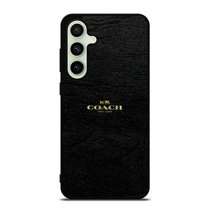 COACH NEW YORK BLACK LEATHER Samsung Galaxy S24 FE Case Cover COACH NEW YORK BLACK LEATHER Samsung Galaxy S24 FE Case Cover