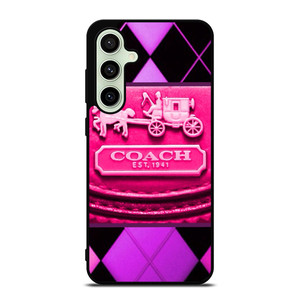 COACH NEW YORK PURPLE PINK LOGO Samsung Galaxy S24 FE Case Cover