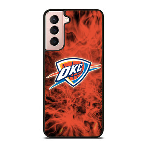 OKLAHOMA CITY THUNDERS BASKETBALL NBA FIRE Samsung Galaxy S21 Case Cover