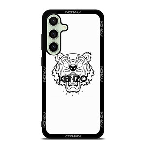 KENZO PARIS BORDERED LOGO WHITE Samsung Galaxy S24 FE Case Cover