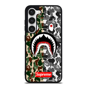 BAPE SHARK SUPREME CAMO 2 Samsung Galaxy S23 Case Cover