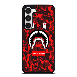 BAPE SHARK SUPREME CAMO RED Samsung Galaxy S23 Case Cover