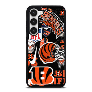 CINCINNATI BENGALS NFL STICKER BOMB Samsung Galaxy S23 Case Cover CINCINNATI BENGALS NFL STICKER BOMB Samsung Galaxy S23 Case Cover
