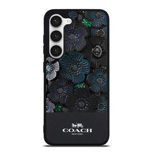 COACH NEW YORK BLACK TEA ROSE Samsung Galaxy S23 Case Cover COACH NEW YORK BLACK TEA ROSE Samsung Galaxy S23 Case Cover